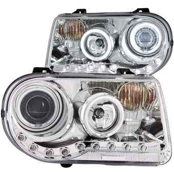 compare product ANZO 2005-2010 Chrysler 300C Projector Headlights w/ Halo Chrome (CCFL) G2