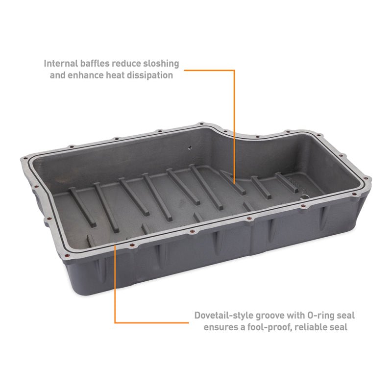Mishimoto 2011+ Powerstroke 6R140 Transmission Pan - Cast - GR - My Store