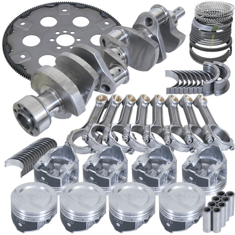 Eagle Chevy 350 1Pc 3.750in Crank 5.700in I - Beam Rod 4.060in Pistons 168 Tooth FP Balanced Assembly - My Store
