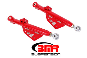 compare product BMR 79-98 Fox Mustang Single Adj. Lower Control Arms / Rod End (Polyurethane) - Red