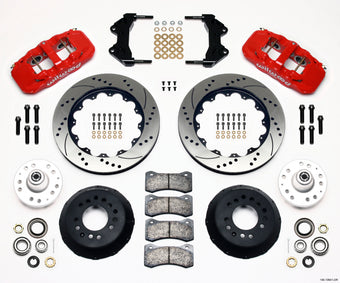 compare product Wilwood AERO6 Front Hub Kit 14.00 Drilled-Red WWE ProSpindle