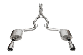 compare product Corsa 24+ Ford MustangGT Sport Cat-Back Exhaust Sys. 3.0in Dual Rear Exit w/4.5in Straight Cut Tips