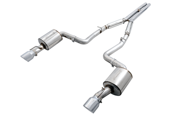 compare product AWE Tuning 2015+ Dodge Charger 6.4L/6.2L SC Non-Resonated Touring Edition Exhaust - Silver Tips