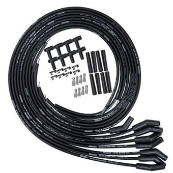compare product Moroso Universal 135 Degree Plug Boot Black Ultra 40 Wire Set Kit