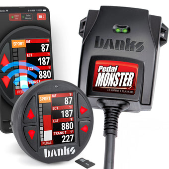 compare product Banks Power Pedal Monster Kit Molex MX64 6 Way With iDash Data Pro