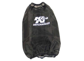 compare product K&N Drycharger Round Tapered Air Filter Wrap 6.5in Base ID/4.5in Top ID/7in H - Black