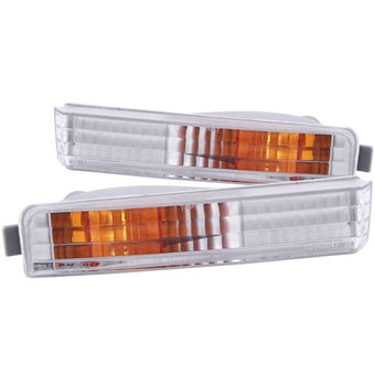 compare product ANZO 1990-1991 Honda Accord Euro Parking Lights Chrome w/ Amber Reflector