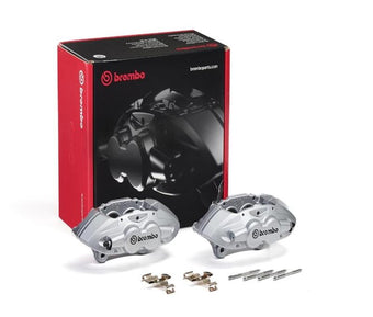 compare product Brembo OE BMW 16-21 M2/17-18 M3/17-20 M4/14-16 M235i Hydraulic Front X-Style Brake Calipers - Silver