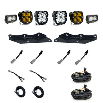 compare product Baja Designs 17-20 Ford Raptor Squadron 2.0 Sport (Spot) + 1.0 SAE - Amb + S2 Sport W/C Fog Pkt Kit