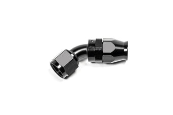 compare product Radium Engineering 10AN Hose End 45 Degree PTFE - BLACK