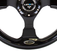 NRG Reinforced Steering Wheel (320mm) Blk w/Gloss Black Trim - My Store