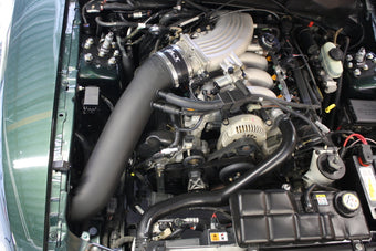compare product JLT 2001 Ford Mustang Bullitt Black Textured Cold Air Intake Kit w/Red Filter
