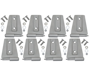 compare product Kentrol 07-18 Jeep Wrangler JK Door Hinge Set 8 Pieces 4 Door Bare Grey