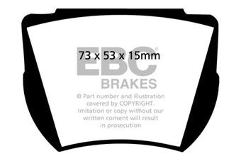 compare product EBC 59-65 Aston Martin DB4 3.7L Convertible Yellowstuff Rear Brake Pads