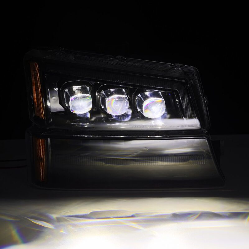 AlphaRex 03 - 06 Chevy Silverado 1500/2500HD/3500HD/Avalanche Alpha - Black NOVA LED Proj Headlights - My Store