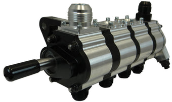 compare product Moroso 4 Stage Dry Sump Oil Pump w/Fuel Pump Drive - Tri-Lobe - Left Side - 1.200 Pressure