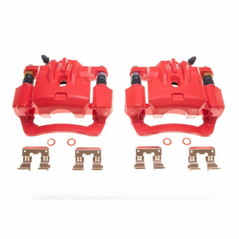 compare product Power Stop 16-18 Subaru Crosstrek Rear Red Calipers - Pair