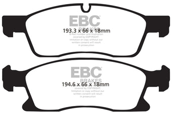 compare product EBC Brakes Bluestuff Street and Track Day Brake Pads