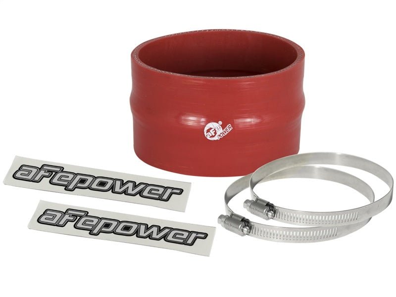 aFe Magnum FORCE CAI Univ. Silicone Coupling Kit (3.5in. ID / 2.25in. L) Straight w/Hump - Red - My Store
