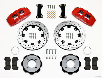 compare product Wilwood Dynapro 6 Front Hat Kit 12.19in Drilled Red 2011 Fiesta