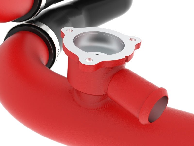 aFe 22 - 24 Ford Bronco Raptor BladeRunner Aluminum Hot and Cold Charge Pipe Kit Red - My Store