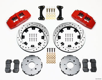 compare product Wilwood Dynapro 6 Front Hat Kit 12.19in Drilled Red 94-01 Honda/Acura w/262mm Disc