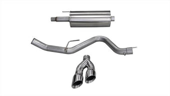 compare product Corsa 15-20 Ford F-150 5.0L V8 (Super Crew Cab) Polished Sport Single Side Dual 4in Tips CB Exhaust