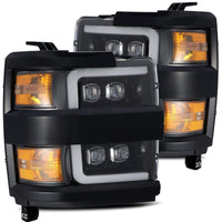AlphaRex 15 - 18 Chevy 2500HD NOVA LED Proj Headlight Plank Style Jet Blk w/Activ Light/Seq Signal/DRL - My Store