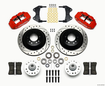 compare product Wilwood Narrow Superlite 6R Front Hub & 1PC Rtr Kit 12.88in Drilled -Red WWE ProSpindle