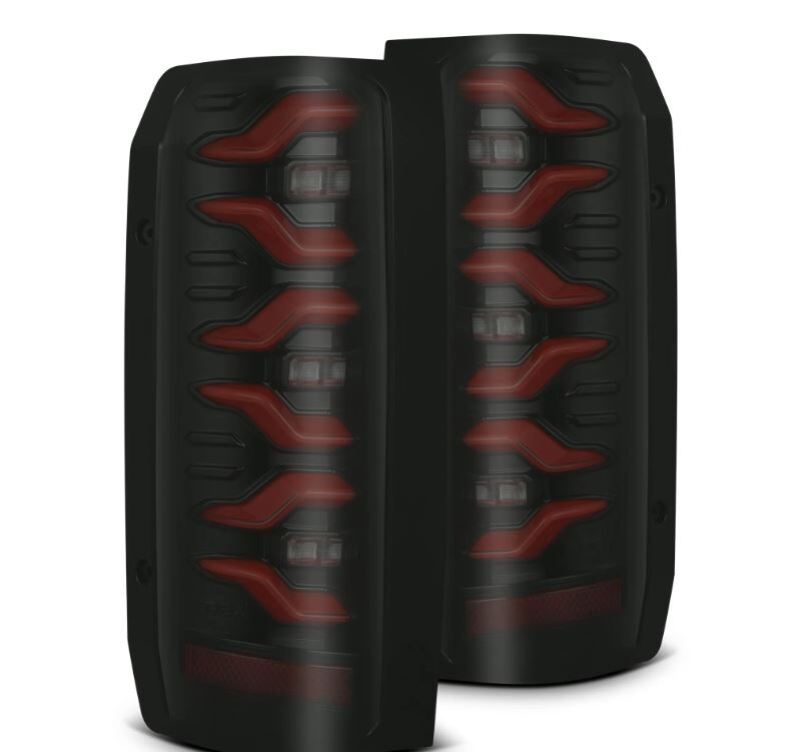 AlphaRex 87 - 96 Ford Bronco/F - 150 Luxx - Series LED Tail Lights - Black Red - My Store