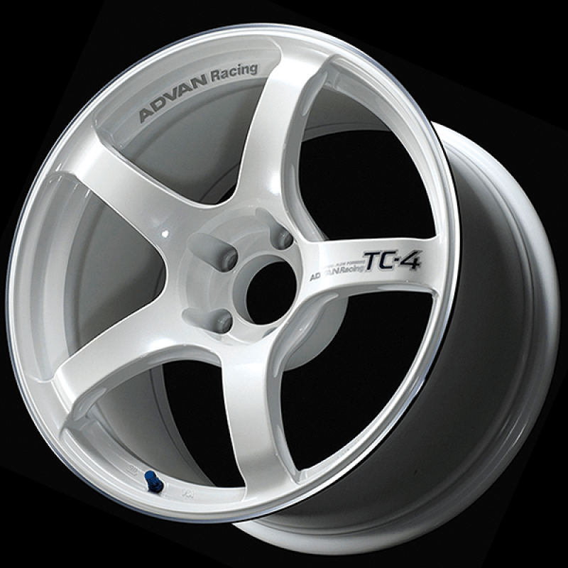 Advan TC4 18x9 +35 5 - 114.3 Racing White Metallic & Ring Wheel - My Store