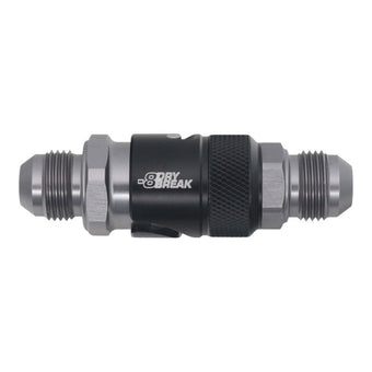 compare product DeatschWerks 8AN Male Flare Quick Disconnect Dry Break Fitting - 2 Pieces Anodized Matte Black