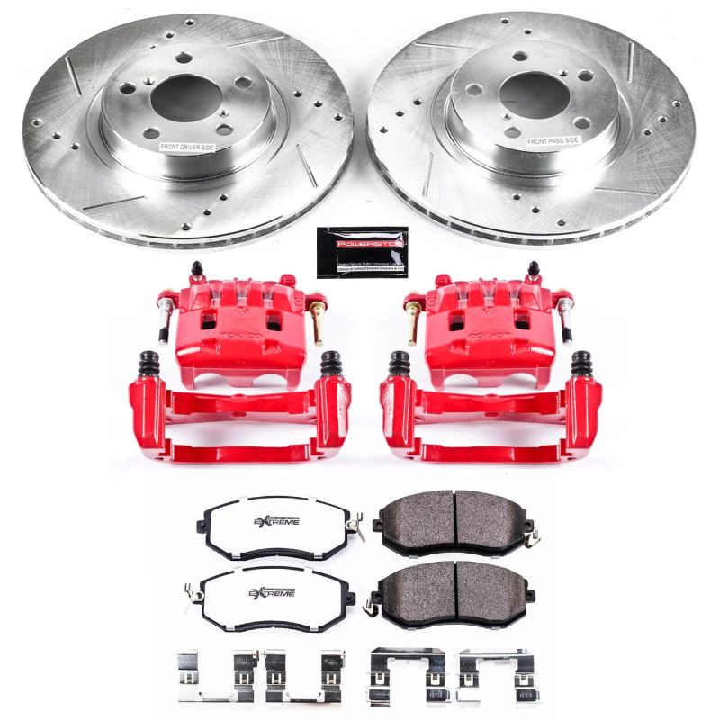 Power Stop 11 - 16 Subaru Impreza Front Z26 Street Warrior Brake Kit w/Calipers - My Store