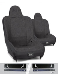 PRP 97 - 02 Jeep Wrangler TJ Premier High Back Suspension Seats Kit (Pair) - Gray - My Store