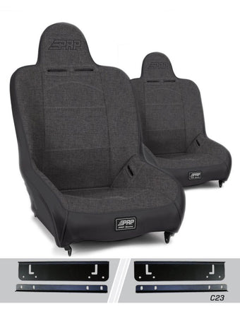 compare product PRP 97-02 Jeep Wrangler TJ Premier High Back Suspension Seats Kit (Pair) - Gray