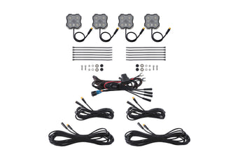 compare product Diode Dynamics Rock Light - Red/White - M8 4-Pack