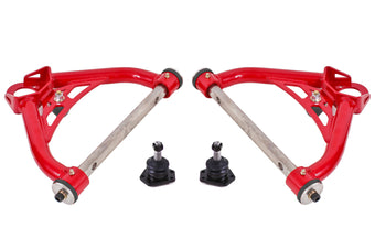 compare product BMR 70-81 Chevrolet Camaro A-Arms Upper Non-Adjustable Delrin Std Ball Joint - Red