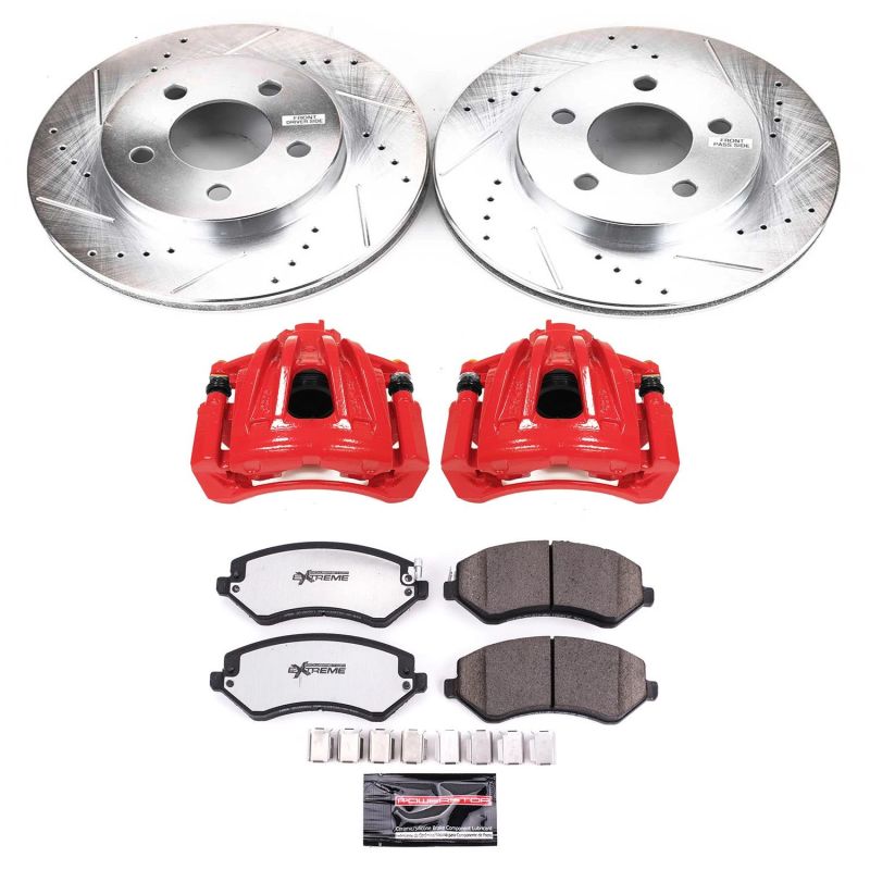 Power Stop 02 - 07 Jeep Liberty Front Z36 Truck & Tow Brake Kit w/Calipers - My Store
