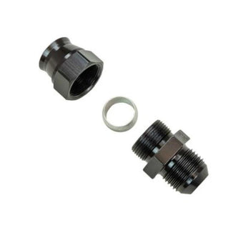 compare product Moroso Aluminum Fitting Adapter 10AN Male to 5/8in Tube Compression - Black