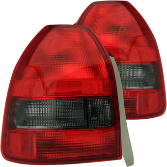 compare product ANZO 1996-2000 Honda Civic Taillights Red/Smoke