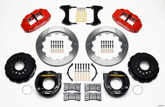 compare product Wilwood Narrow Superlite 4R Rear P-Brk Kit 12.88in Red Ford 8.8 w/2.5in Offset-5 Lug