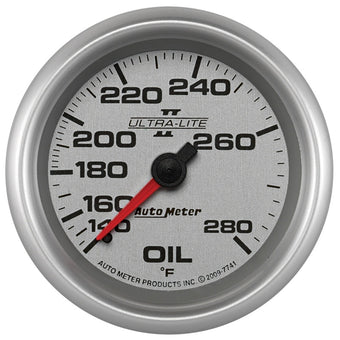 compare product AutoMeter Gauge Oil Temp 2-5/8in. 140-280 Deg. F Mechanical Ultra-Lite II