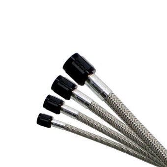compare product Nitrous Express -4AN SS Braided SHO Hose 12.5in - Black