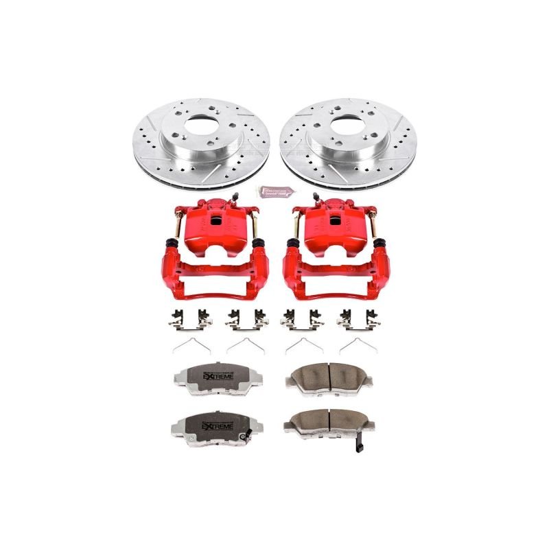 Power Stop 06 - 11 Honda Civic Front Z26 Street Warrior Brake Kit w/Calipers - My Store