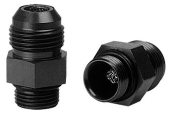 compare product Moroso Dry Sump/External Oil Pump Fitting w/Screen -10An to -12An w/O-Ring - Aluminum - 2 Pack