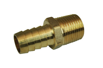 compare product Moroso Straight Fitting - 1/2in NPT to 5/8in Barbed - Brass - Single