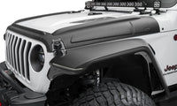 Bushwacker 18 - 22 Jeep Wrangler 2/4dr / 20 - 22 Jeep Gladiator Trail Armor Hood Armor (3pc) - Tex. Blk - My Store