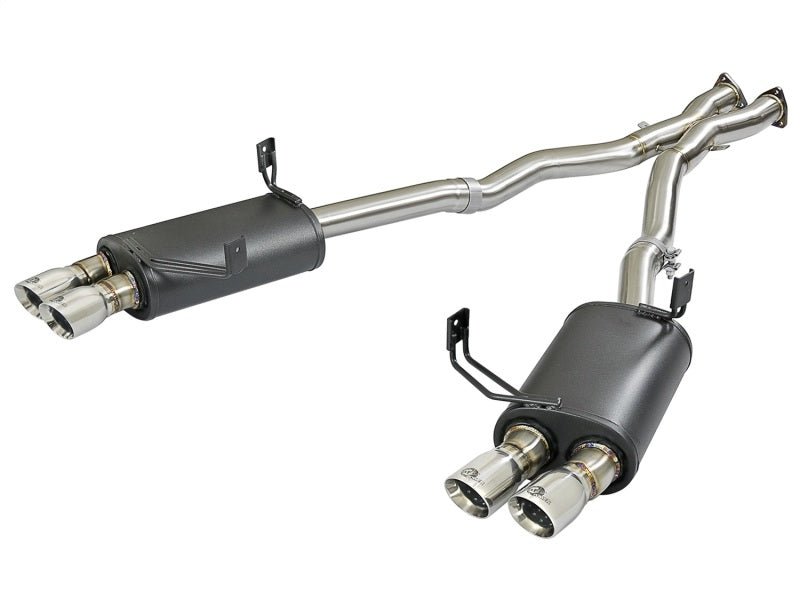 aFe MACH Force - Xp 2 - 1/2in 304 SS Cat - Back Exhaust w/Polished Tips 05 - 08 BMW Z4 M Coupe (E86) L6 3.2L - My Store