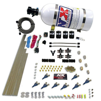 compare product Nitrous Express 8 Cyl Piranha Direct Port 4 Solenoids Nitrous Kit (200-500HP EFI Jets) w/10lb Bottle