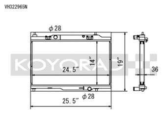 compare product Koyo 14-19 Ford Fiesta ST 36mm Hyper Core + NFLO Triple Pass Radiator